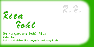 rita hohl business card